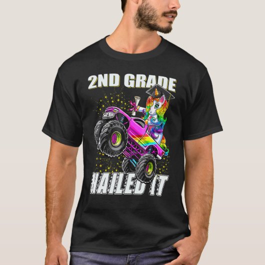 T-shirt 2e grade Nail It Unicorn Monster Camion Graduati (Devant)