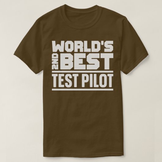 T-shirt 2e meilleur pilote d'essai (Design devant)