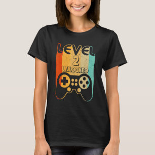 T-shirt 2ème Anniversaire Niveau 2 Vidéo Déverrouillé
