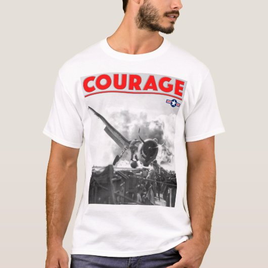 T-shirt 2ÈME GUERRE MONDIALE COURAGE - F6F-3 Hellcat (Devant)