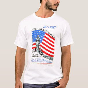 T-shirt 2ÈME GUERRE MONDIALE de femmes du Long Island WPA