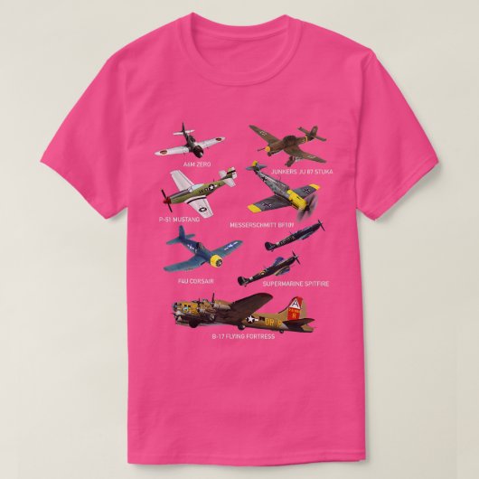 T-shirt 2ÈME GUERRE MONDIALE Planes Warbirds P51 Mustang S (Design devant)