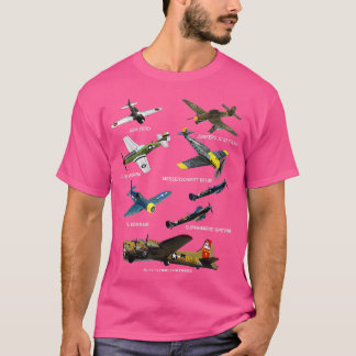 T-shirt 2ÈME GUERRE MONDIALE Planes Warbirds P51 Mustang S