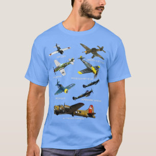 T-shirt 2ÈME GUERRE MONDIALE Planes Warbirds P51 Mustang S