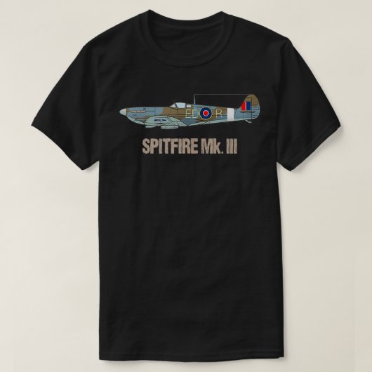 T-shirt 2ÈME GUERRE MONDIALE Spitfire Fighter Plane Warbir (Design devant)