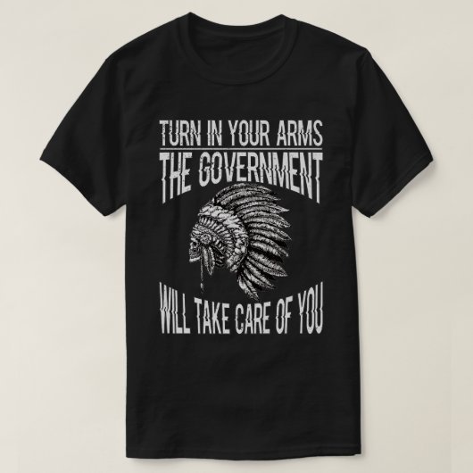 T-shirt 2nd Amendment Gun Rights Support  Native American  (Design devant)