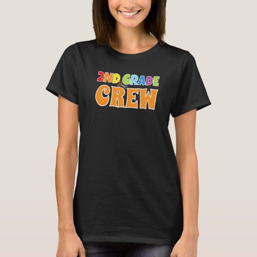 T-shirt 2nd Grade Crew Boys Second Grade 2nd Class School (Devant)