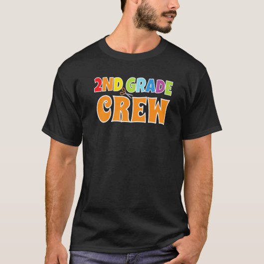 T-shirt 2nd Grade Crew Boys Second Grade 2nd Class School (Devant)