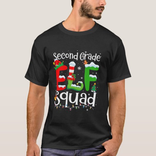 T-shirt 2nd Grade Elf Squad Xmas Funny Christmas Second Gr (Devant)