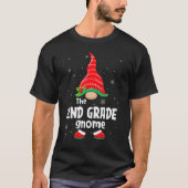T-shirt 2nd Grade Gnome Matching Family Group Christmas Pa (Devant)