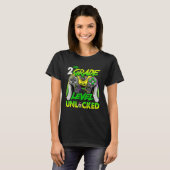 T-shirt 2nd Grade Level Unlocked Video Game Back to School (Devant entier)