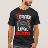 T-shirt 2nd Grade Level Unlocked Video Game Back To School (Devant)