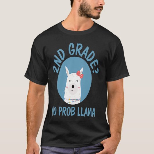 T-shirt 2nd Grade Llama  Teacher Student Back To School (Devant)