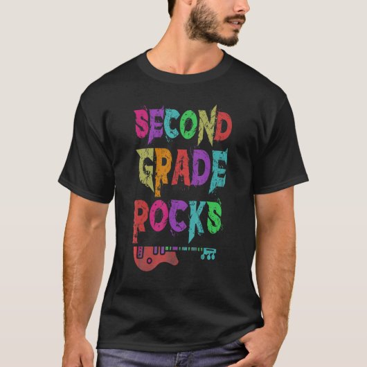 T-shirt 2nd Grade Rocks Student Teacher Rocking Third Grad (Devant)