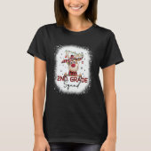 T-shirt 2nd Grade Squad Plaid Reindeer Santa Hat Teacher C (Devant)