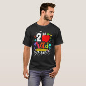T-shirt 2nd Grade Squad Second Teacher Student Team Back T (Devant entier)