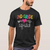 T-shirt 2nd Grade Squad Second Teacher Student Team Back T (Devant)