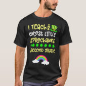 T-shirt 2nd Grade Teacher St Patrick Day Second Rainbow Le (Devant)