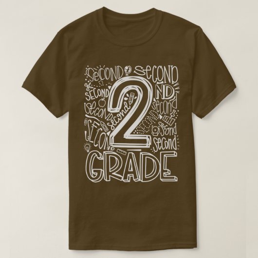 T-shirt 2nd Grade Typography Team Second Grade Back To Sch (Design devant)