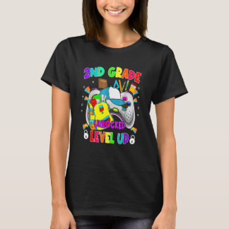 T-shirt 2nd Grade Unlocked Level Up Video Game First Day O