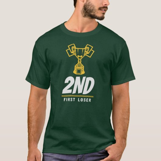 T-shirt 2nd - Première Losery Funny Second Place Trophy (Devant)
