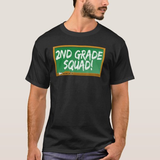 T-shirt 2nd Second Grade Squad Chalk Board (Devant)