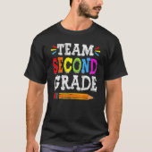 T-shirt 2nd Teacher Team Second Grade Squad Back To School (Devant)