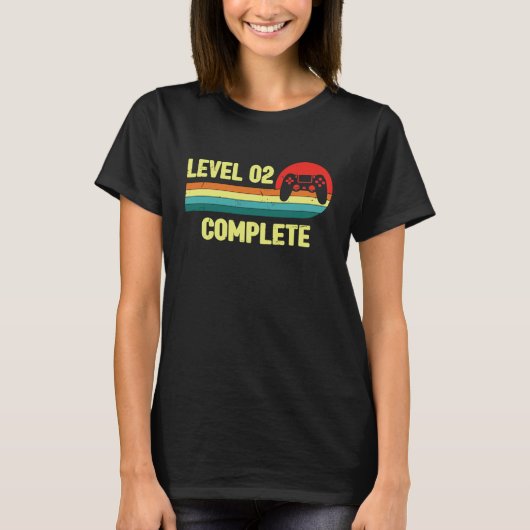 T-shirt 2nd Wedding Anniversary For Him Her  Level 2 Compl (Devant)