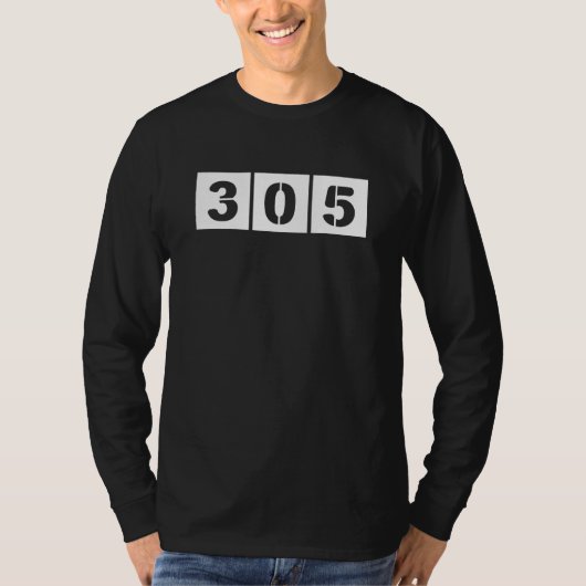 T-shirt 305 Miami Area Code South Beach State Pride Music  (Devant)