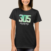 T-shirt 305 Plages Et Soleil De Miami Palm Trees (Devant)
