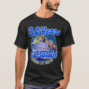 T-shirt 30 Anniversaire du Mariage 30e Bateau de croisièr