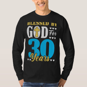 T-shirt 30 Anniversaire Homme Femme Béni Par Dieu Pendant