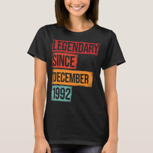 T-shirt 30 Anniversaire Légendaire Depuis Décembre 1992