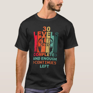 T-shirt 30 Anniversaire Niveau 30 Ps Joypad Retro Vintage