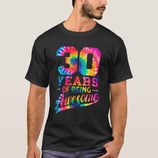 T-shirt 30 ans 30e anniversaire Tie Dye Ses hommes merveil