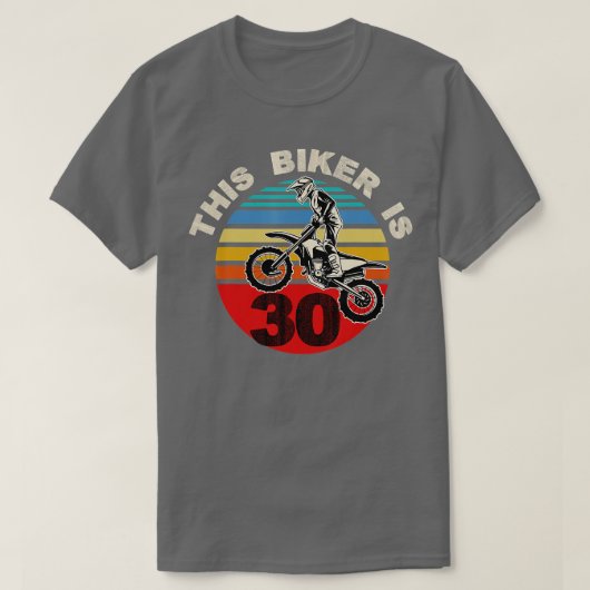 T-shirt 30 ans Anniversaire fête 30e Anniversaire Dirt Bik (Design devant)