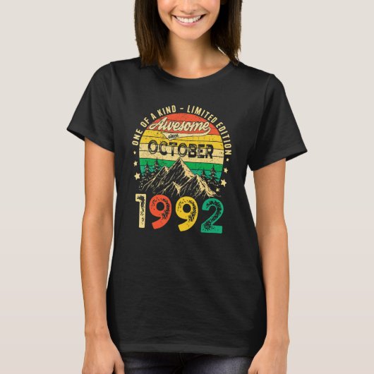 T-shirt 30 Ans Awesome depuis Octobre 1992 30e Birt (Devant)