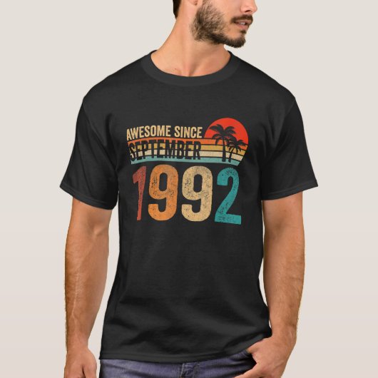 T-shirt 30 Ans Awesome Depuis Septembre 1992 30e B (Devant)