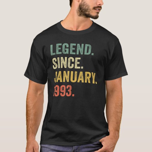 T-shirt 30 ans de légende depuis janvier 1993 30e annivers (Devant)
