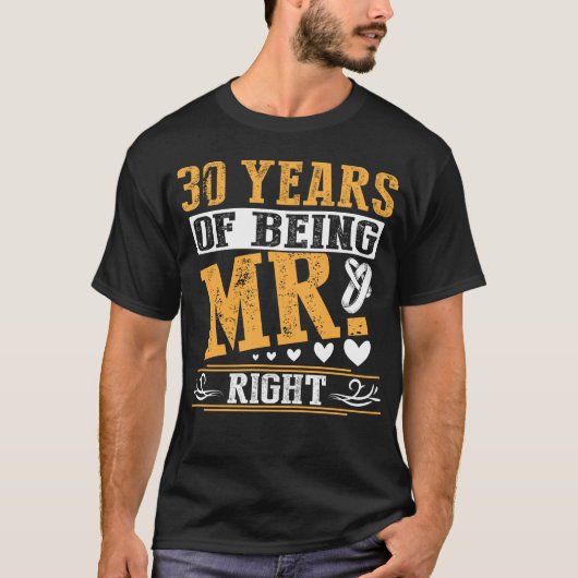 T-shirt 30 Ans De M. Right Anniversaire (Devant)