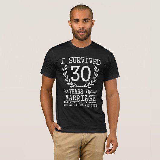 T-shirt 30 ans de mari, 30e Mariage (Devant entier)