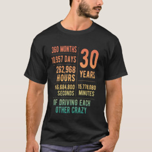 T-shirt 30 Ans de Mariage Drôle 30e Anniversaire de Mariag