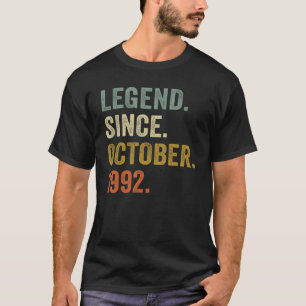 T-shirt 30 ans Old Legend Since October 1992 30th Birth