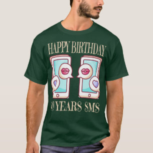 T-shirt 30 Ans Sms Anniversaire Rétro Téléphone cellulaire