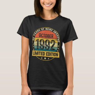 T-shirt 30 ans stupéfiant depuis octobre 1992 30e naissanc