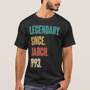 T-shirt 30 ans Vintage 1993 Anniversaire 30 mars Déco