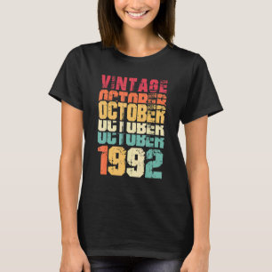 T-shirt 30 ans Vintage octobre 1992 30e anniversaire Homme