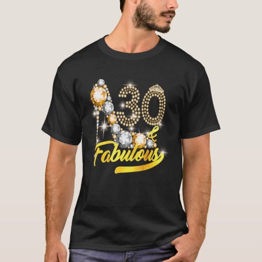 T-shirt 30 et fabuleux 30e anniversaire Diamond Crown Chau (Devant)