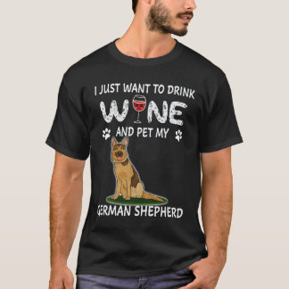 T-shirt 30 Je veux juste boire du vin et caresser mon berg
