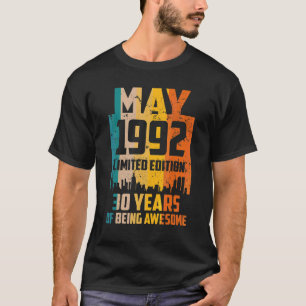 T-shirt 30e anniversaire 30 ans stupéfiant depuis mai 1992